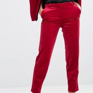 ASOS VELVET SLIM LEG PANT